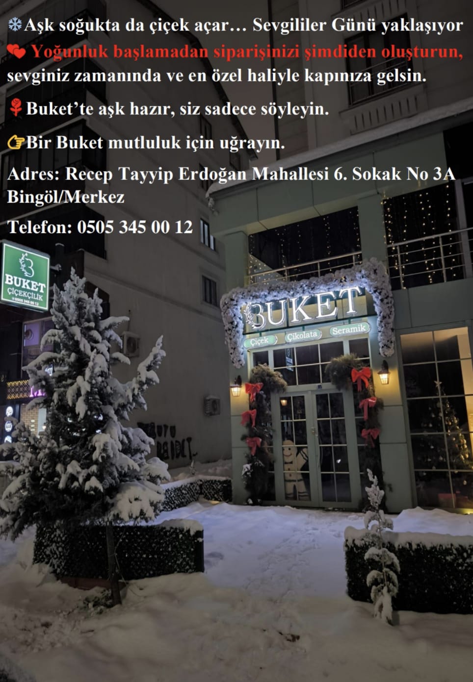 Bingöl Buket Çiçekçilik kır düğünü mekanı — Merkez