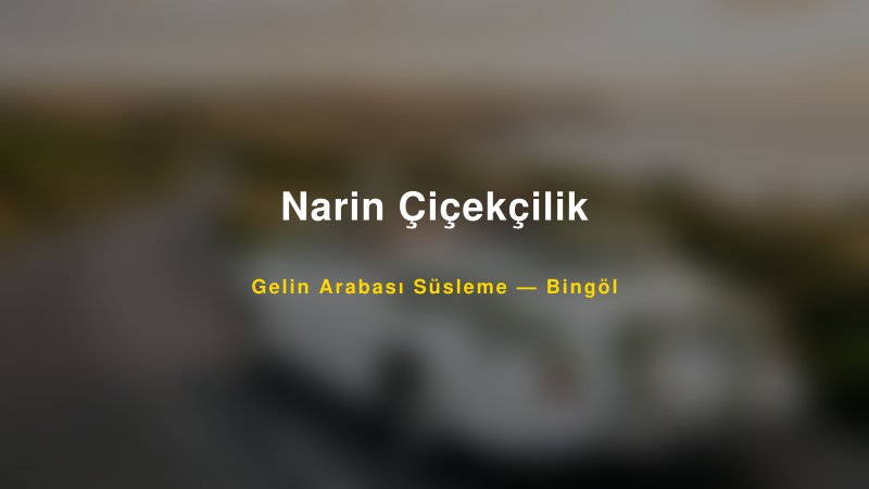 Narin Çiçekçilik ile Trend Gelin Arabası Yazıları ve Konseptleri